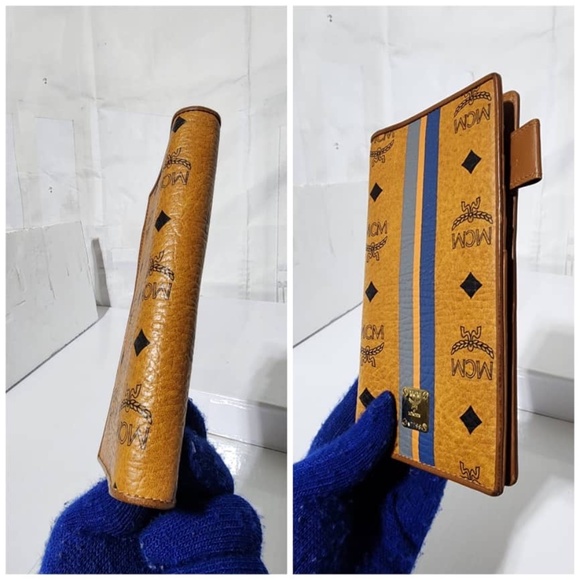 Authentic MCM Visetos Long Agenda Wallet Cognac - Picture 5 of 14